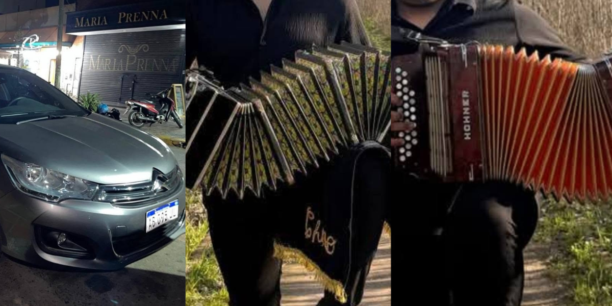 Músicos ejecutando chamamé al aire libre