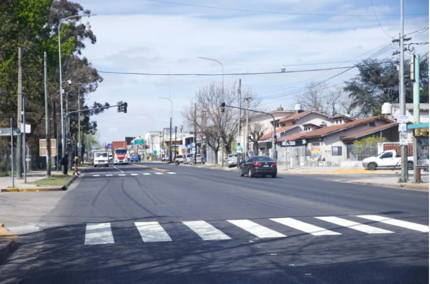 La Avenida Vergara de Hurlingham con la nueva carpeta asfáltica
