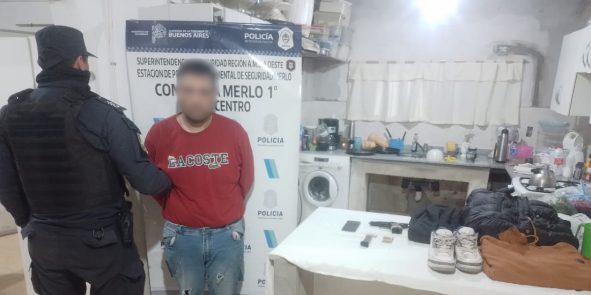 Merlo: policía baleado por motochorros con su propia arma