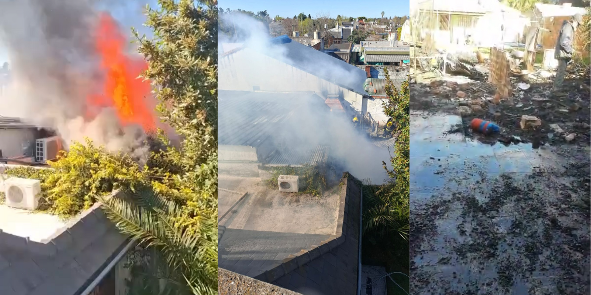 Trágico incendio destruye una casilla en Ituzaingó