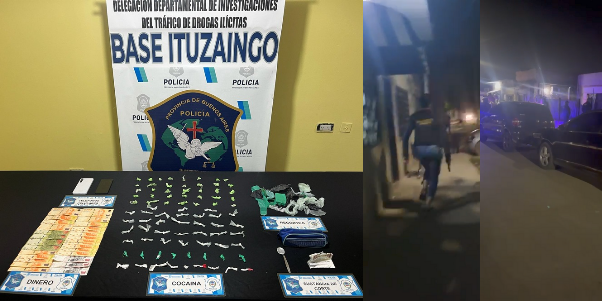 Ituzaingó: impactante allanamiento a una banda narco en San Alberto