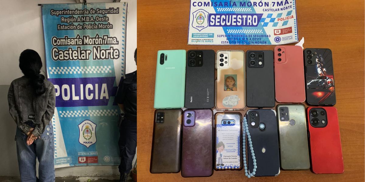 Castelar: sentada en una heladería, recibía celulares robados