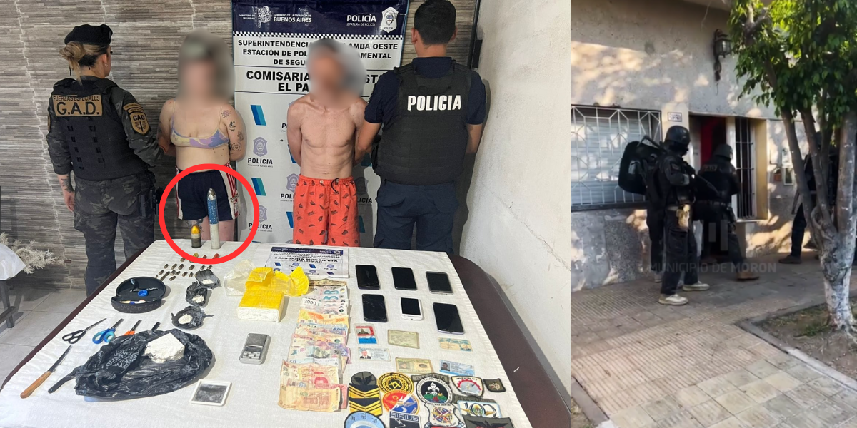 Detienen a narcotraficantes con proyectiles de uso militar antiaéreo en El Palomar