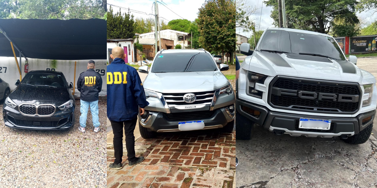 Allanamientos en Ituzaingó: banda narco con autos de lujo estacionados en pleno centro