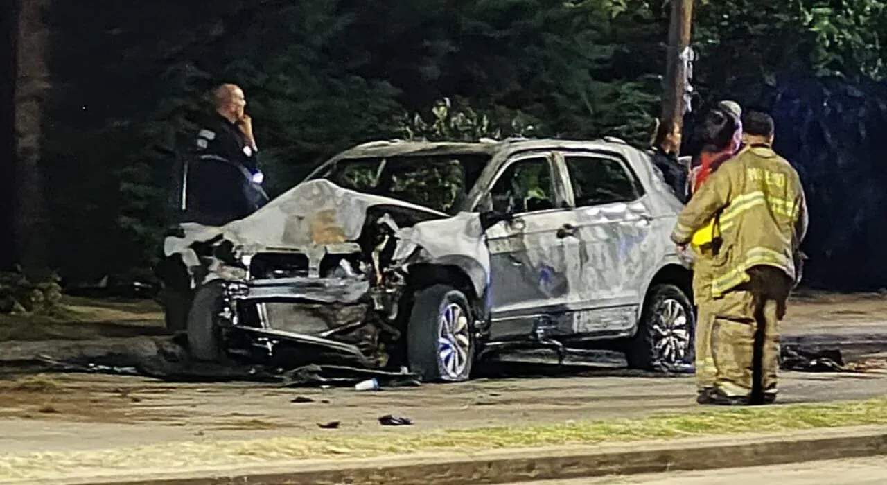Moreno: robaron una camioneta, huyeron a los tiros y un ladrón murió calcinado tras chocar