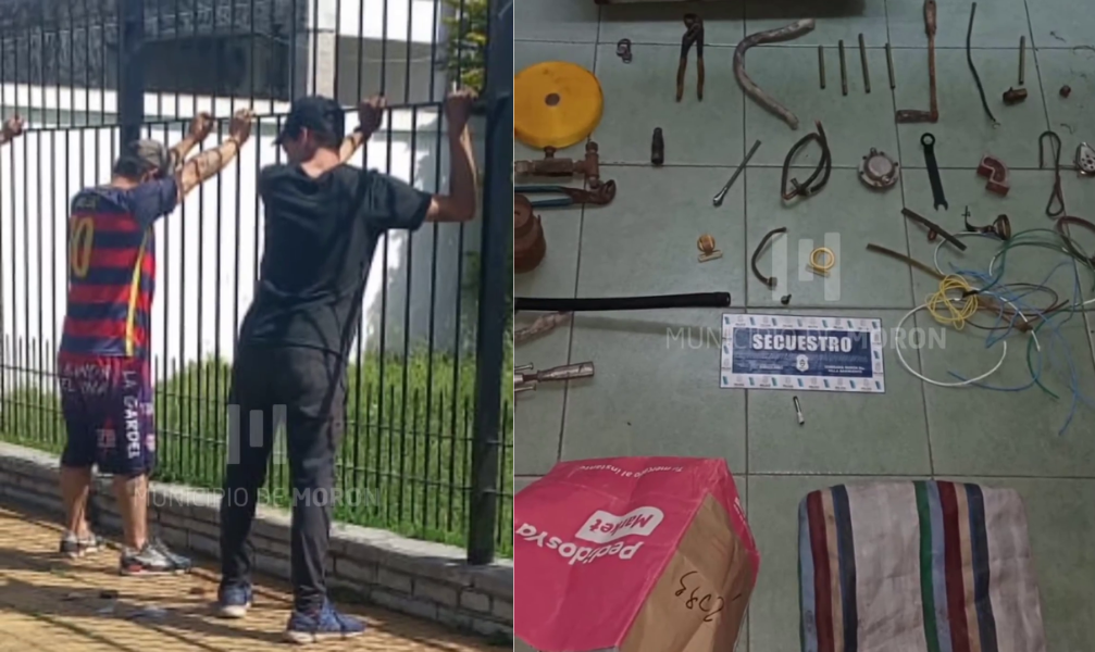 Villa Sarmiento: caen tres ladrones que desvalijaron una casa y se llevaban las cañerías