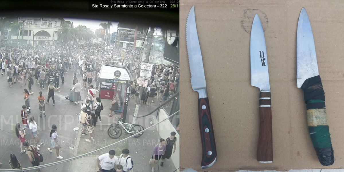 Secuestraron seis cuchillos y alcohol durante el "Banderazo" de egresados en Santa Rosa