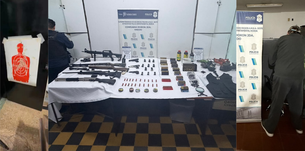 Haedo: lo denunciaron por amenazas y le encontraron un arsenal