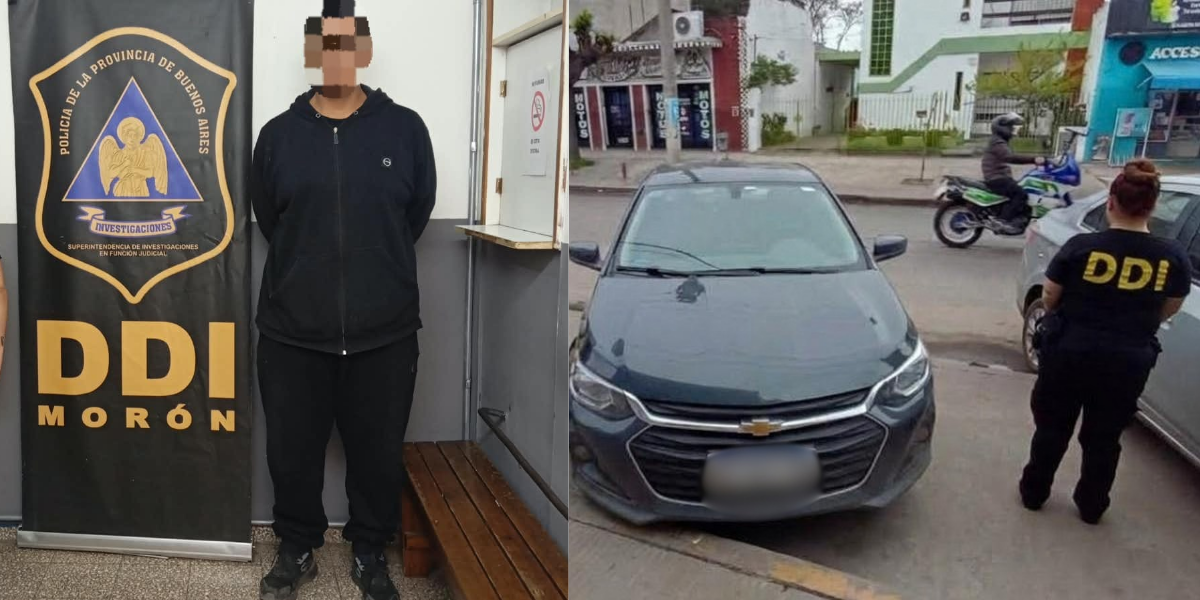Entradera y detención en Merlo: rastrearon el auto de la fuga y atraparon a uno de los ladrones