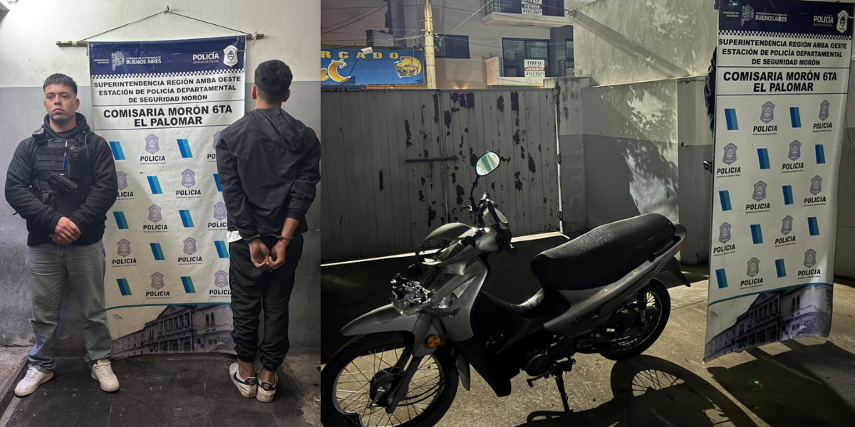 El Palomar: asaltaron a una vecina para robarle la moto y uno fue detenido