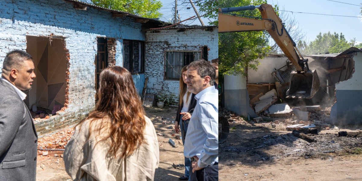 Golpe al narcomenudeo en Moreno: demolieron un búnker que había sido allanado seis veces en un año