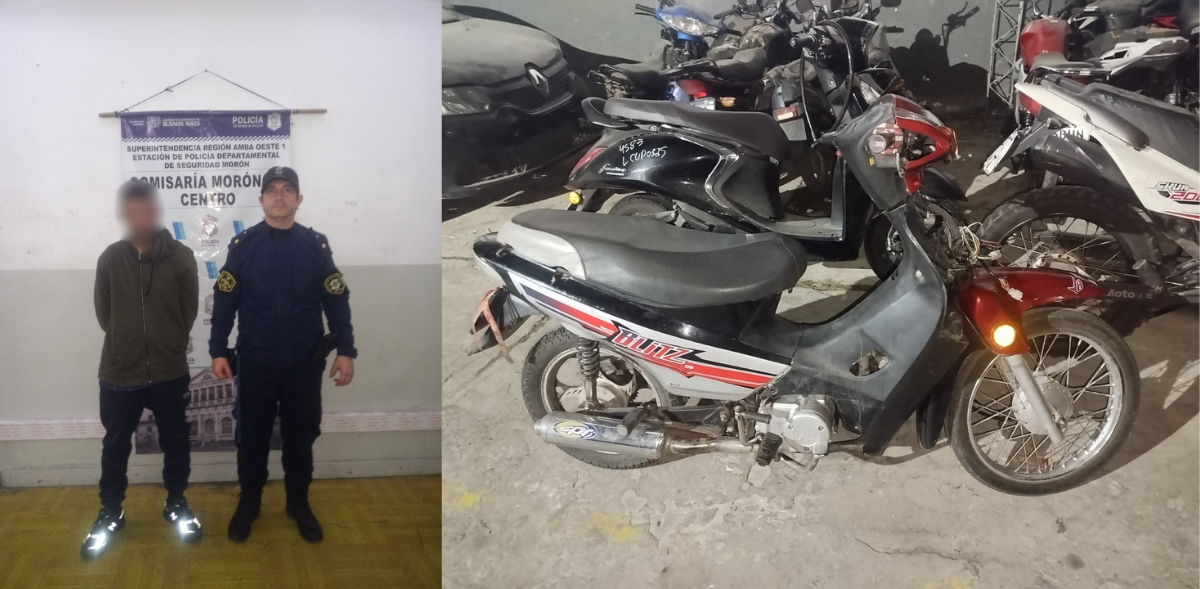 Persecución en Morón: robó una moto, intentó escapar y fue detenido