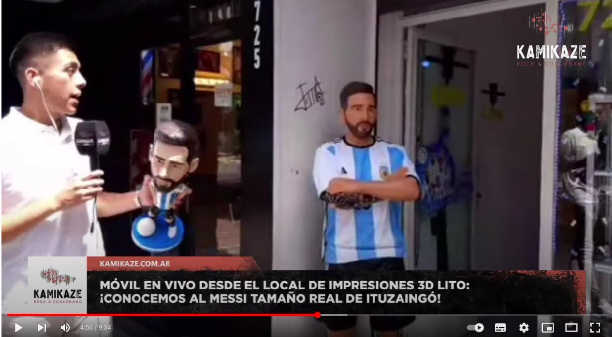Ituzaingó ya tiene a su Lionel Messi en tamaño natural