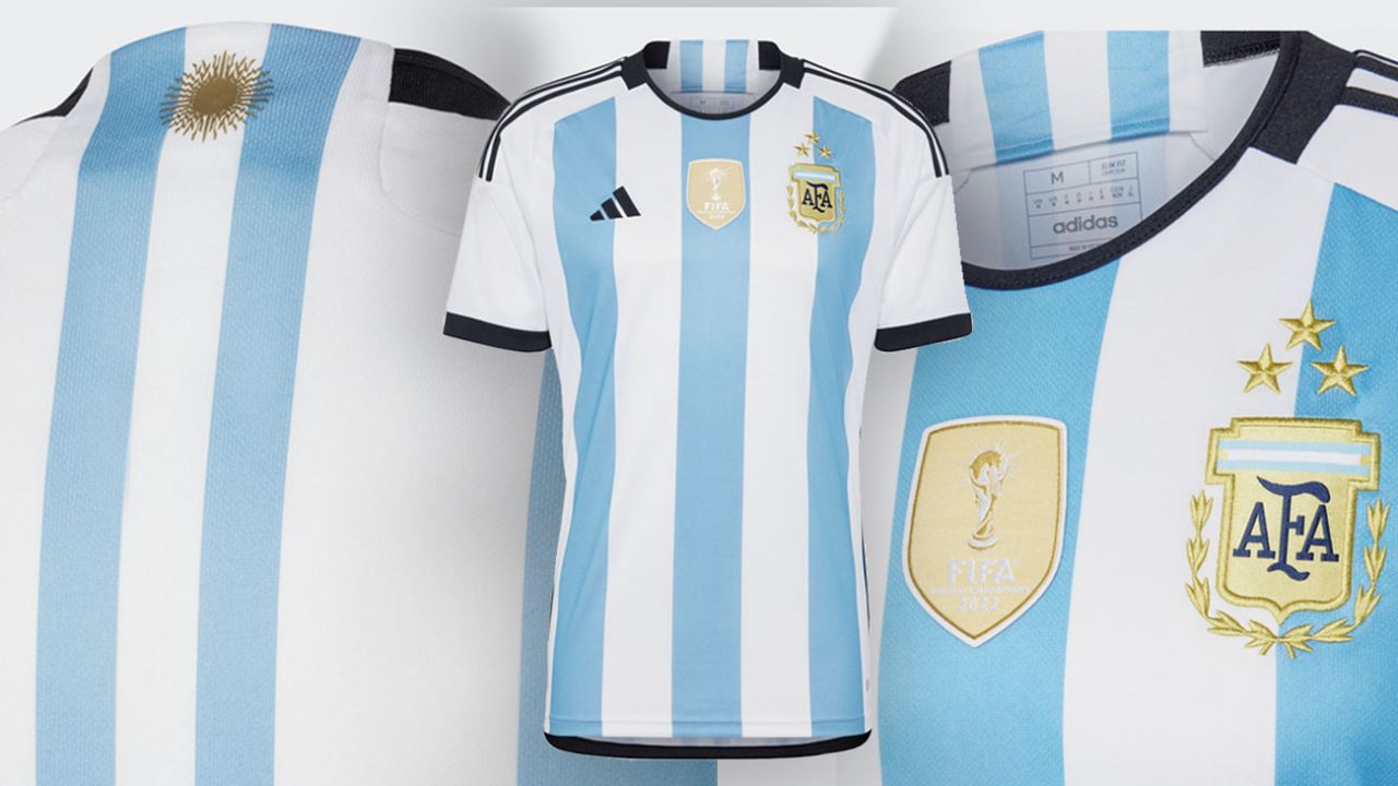 Se agotó la nueva camiseta de la Argentina con las tres estrellas