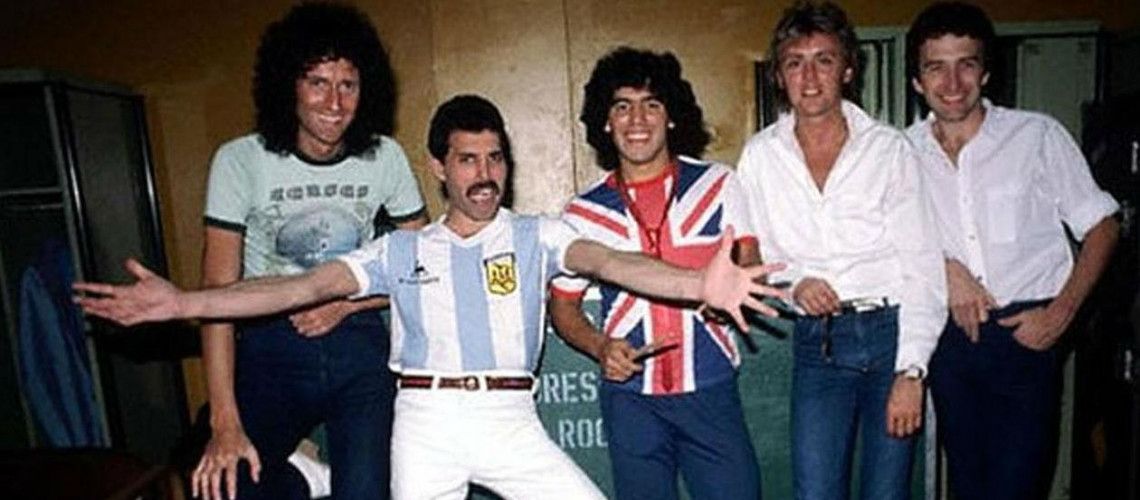 Encuentro de estrellas: el día en que Diego Maradona conoció a Freddy Mercury en Ituzaingó