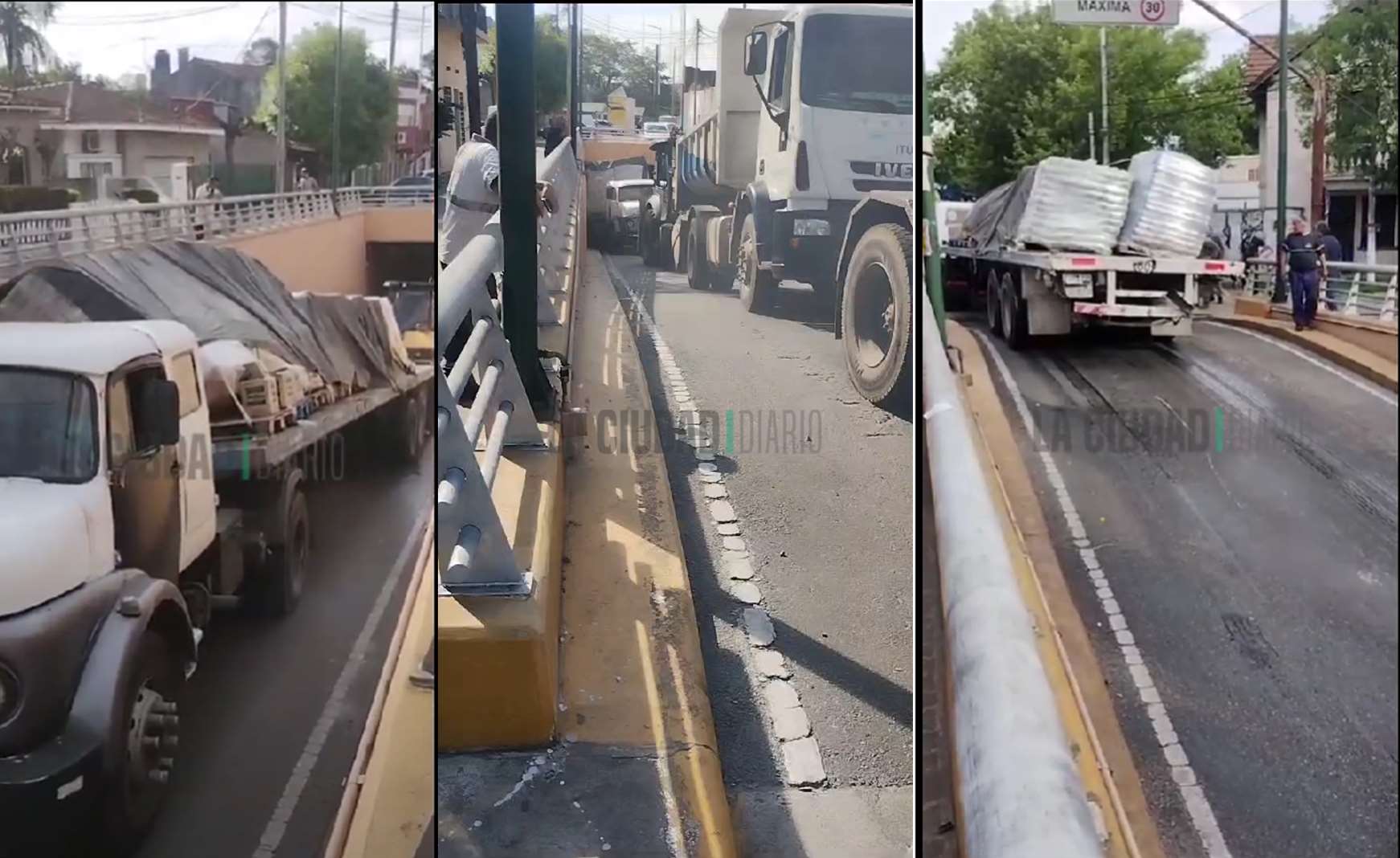 Ituzaingó: Se atascó un camión en el túnel de Ratti