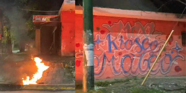 Bomba Molotov en un kiosco de Ituzaingó