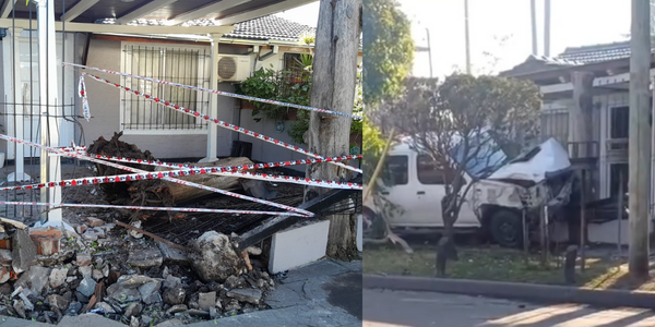 Ituzaingó: una joven destrozó el frente de una vivienda con su camioneta