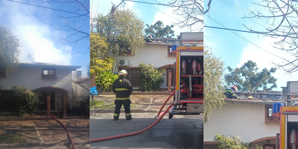 Ituzaingó Centro: un incendio dañó una casa cerca de dos escuelas
