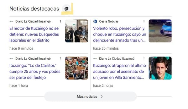 "Fuentes Preferidas" en Google: como leer noticias de Ituzaingó
