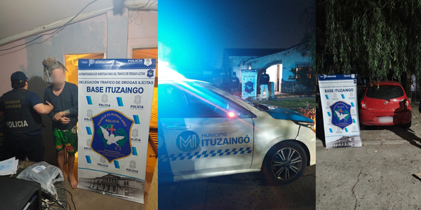 Ituzaingó: cayó "El Rasta" junto a su banda de venta y reparto de cocaína
