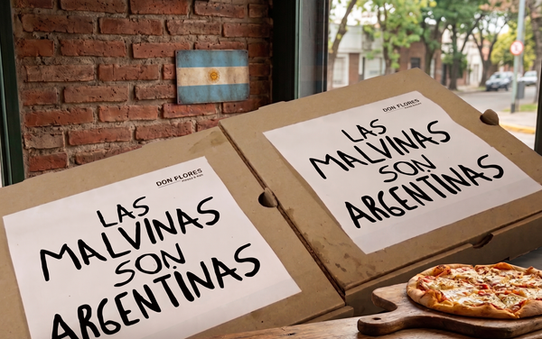 Una pizzería de Ituzaingó decidió homenajear a la Selección Argentina y a las Islas Malvinas