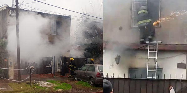 Ituzaingó: dos personas quedaron atrapadas por un incendio y fueron rescatadas por los bomberos
