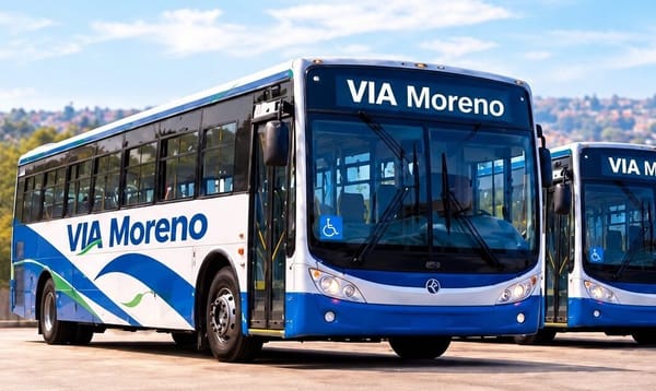 Moreno creo una empresa estatal de colectivos: "Vía Moreno"
