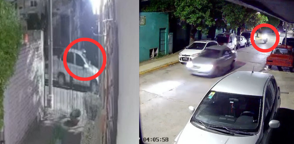 Ituzaingó: robaron un auto empujándolo y quedó grabado