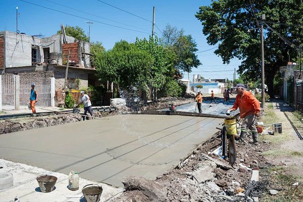 Merlo: más obras de pavimentación en Villa Amelia