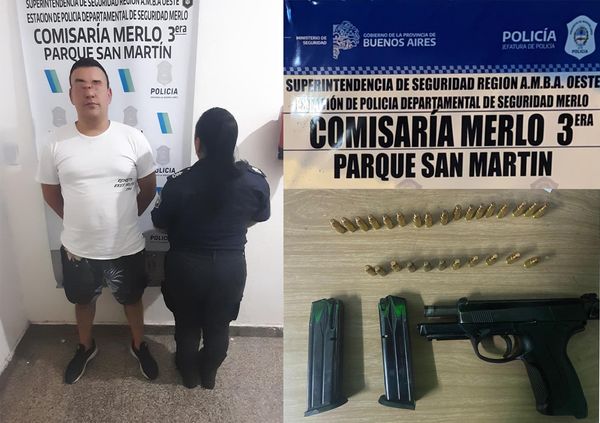 Merlo: detienen a un policía de la Ciudad por dispárale a su hermano y agredir a su esposa